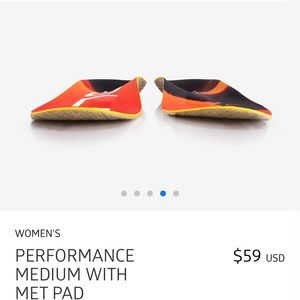 SOLE Performance Medium w/ Met Pad shoe Insole NWT